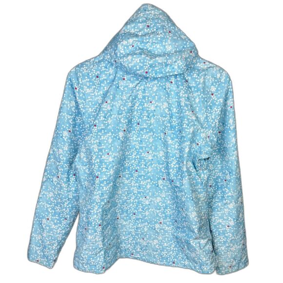 Helly Hansen Nine K Women’s Medium Jacket Light Blue Floral Waterproof Hooded - Picture 4 of 5